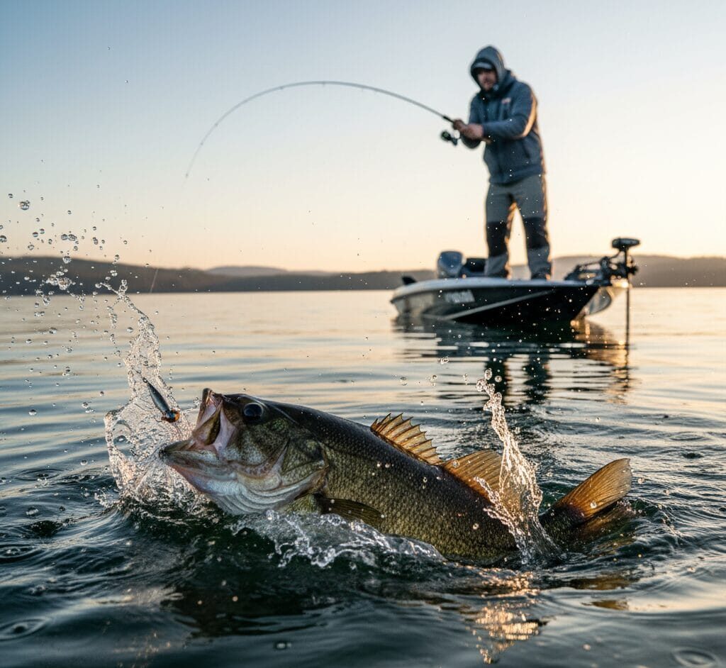 Lure fishing close-up