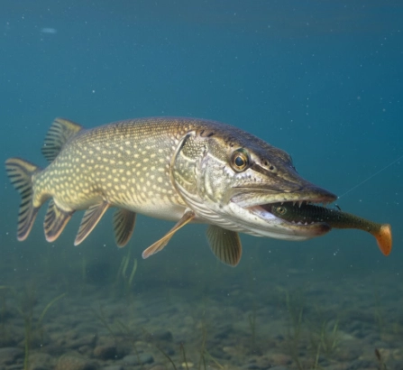 Soft swimbait for pike in cold water