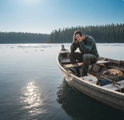 January pike fishing common mistake — losing a big pike after setting the hook too early
