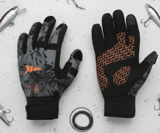 KastKing Mountain Mist convertible winter fishing gloves