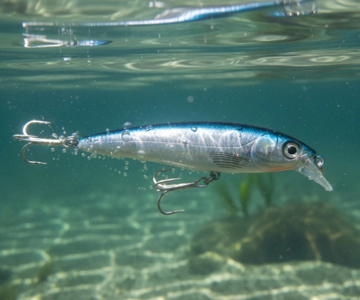 best winter pike lure suspending jerkbait underwater — cold water proven pick