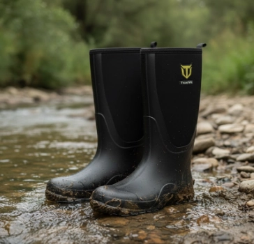 TIDEWE rubber neoprene waterproof fishing boots for winter fishing