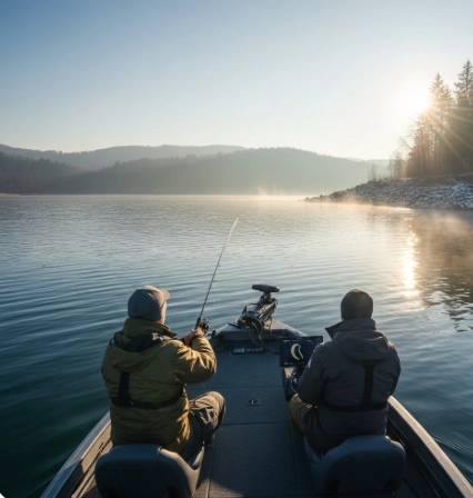 Late winter pike fishing during shifting strike windows