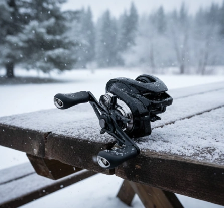 Shimano Metanium DC A baitcasting reel for winter pike fishing