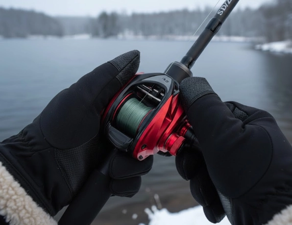 Abu Garcia Revo Rocket baitcasting reel for winter pike fishing