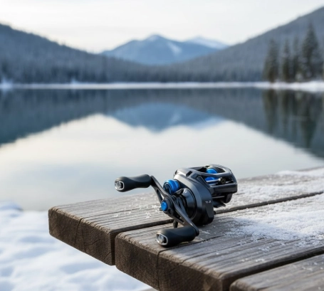 Shimano SLX XT 150 baitcasting reel for winter pike fishing