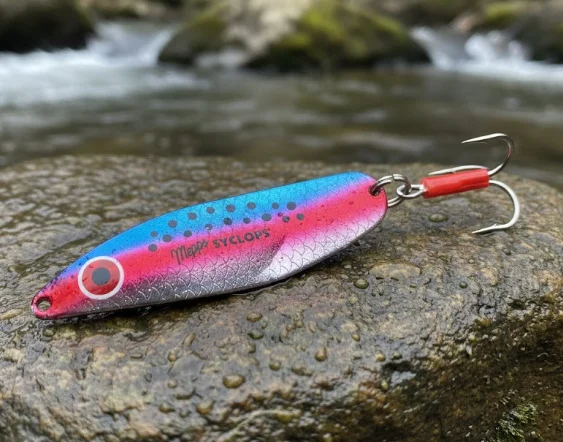 Mepps Syclops spoon for spring pike fishing