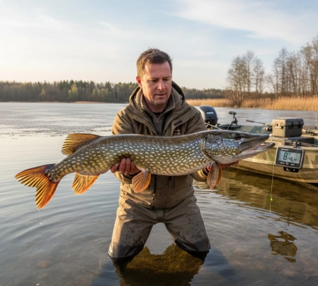 Best Time to Catch Pike in Spring – pre-spawn northern pike caught during short afternoon metabolic feeding window in 4–10°C water
