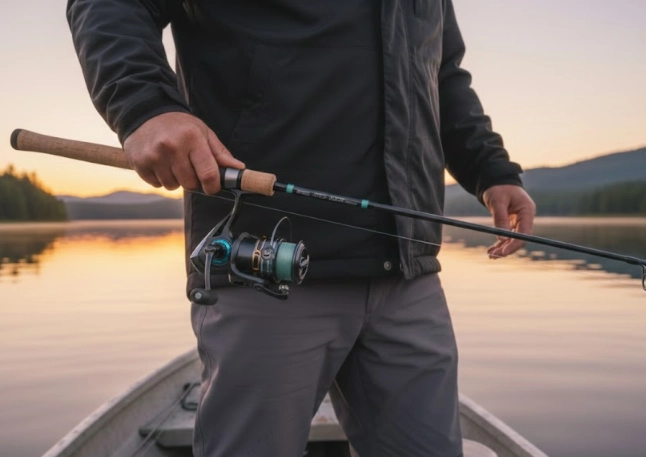 G. Loomis GCX spinning rod setup used as premium spring pike rods option during early season boat fishing