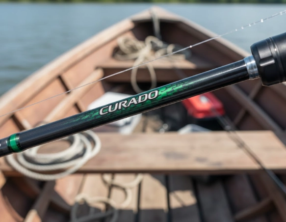 Shimano Curado premium baitcasting rod for spring pike fishing