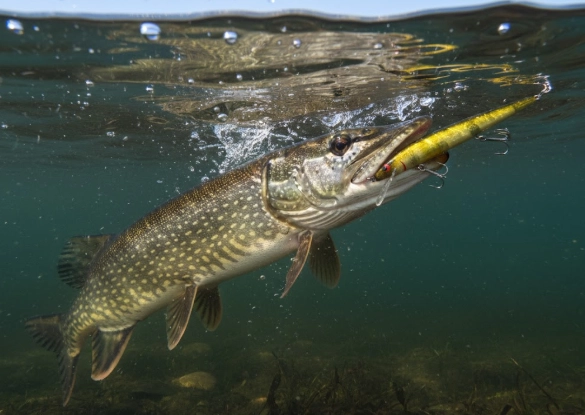 Smithwick Perfect 10 Rogue suspending jerkbait for spring pike fishing in pre-spawn staging water