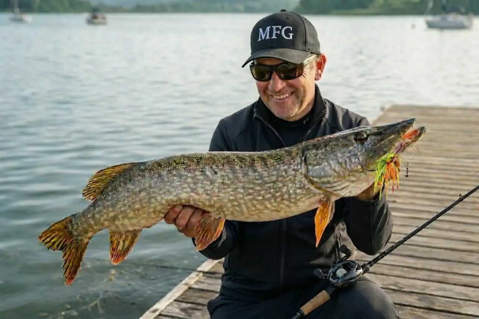 BOOYAH Pikee Spinnerbait for spring pike spinnerbaits fishing – heavy-duty bladed lure proven to trigger aggressive northern pike strikes