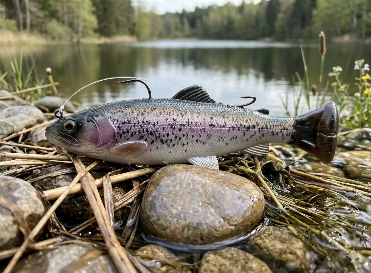 Savage Gear 3D Pulse Tail Trout swimbait for spring pike fishing