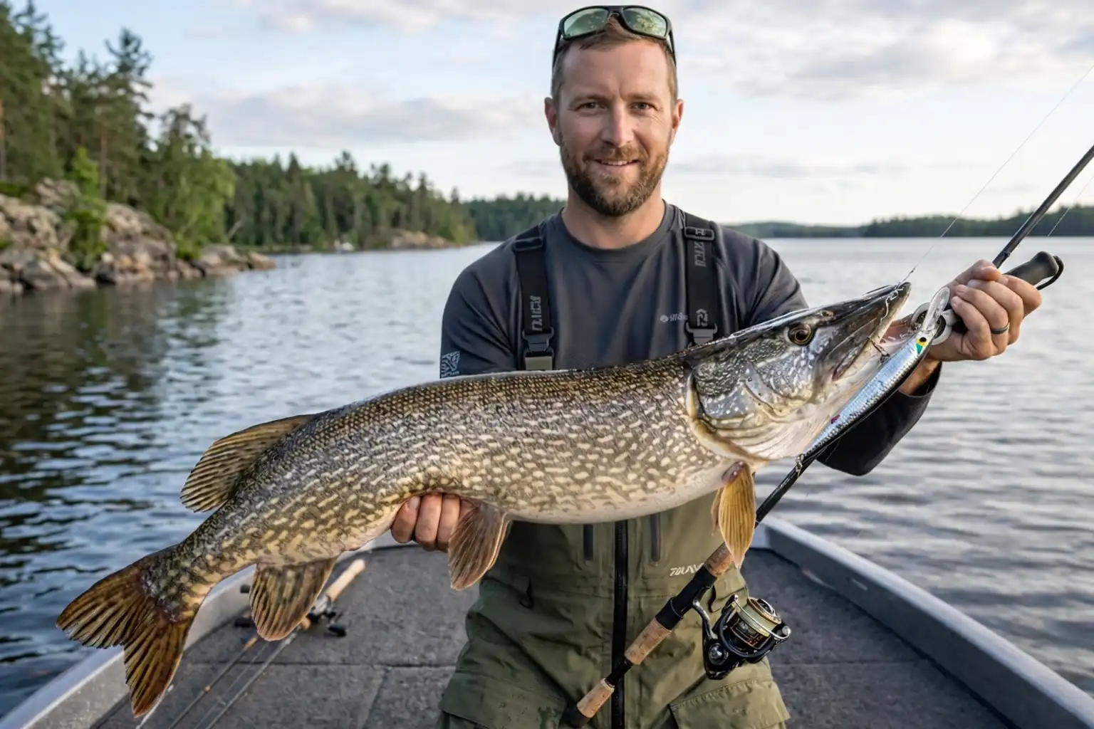 Smithwick Deep Suspending Rattlin Rogue jerkbait for spring pike fishing