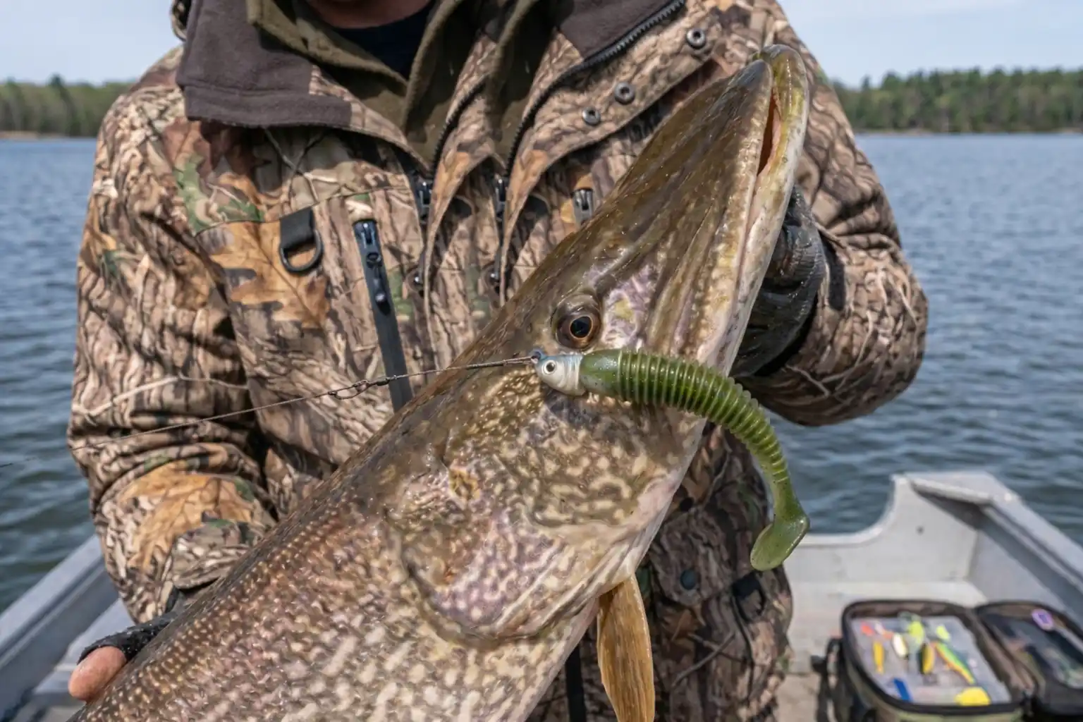 Northern pike caught on Strike King Rage Swimmer swimbait