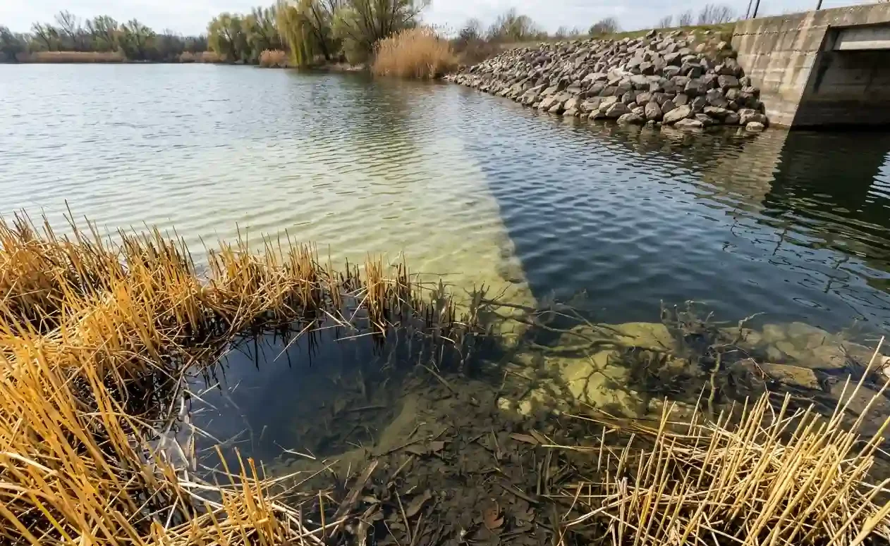 spring pike fishing from shore rocky bank and rip rap structure with shallow to deep water transition high percentage spot