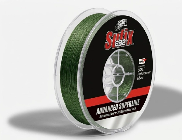 Sufix 832 Advanced Superline low-vis green braided line for pike fishing sensitivity and control