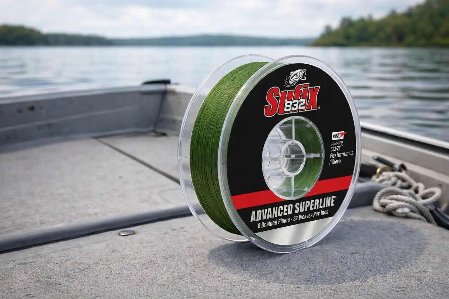 best pike fishing line spool ready for testing on boat