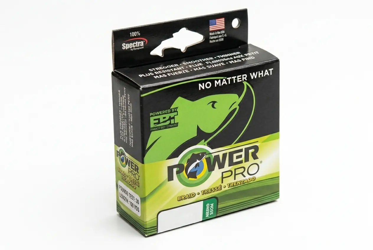 PowerPro braided fishing line moss green pike fishing sensitivity and control