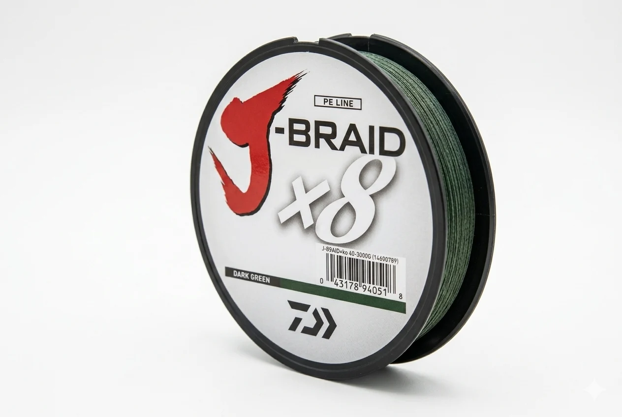 Daiwa J-Braid Grand X8 dark green pike fishing long casting line