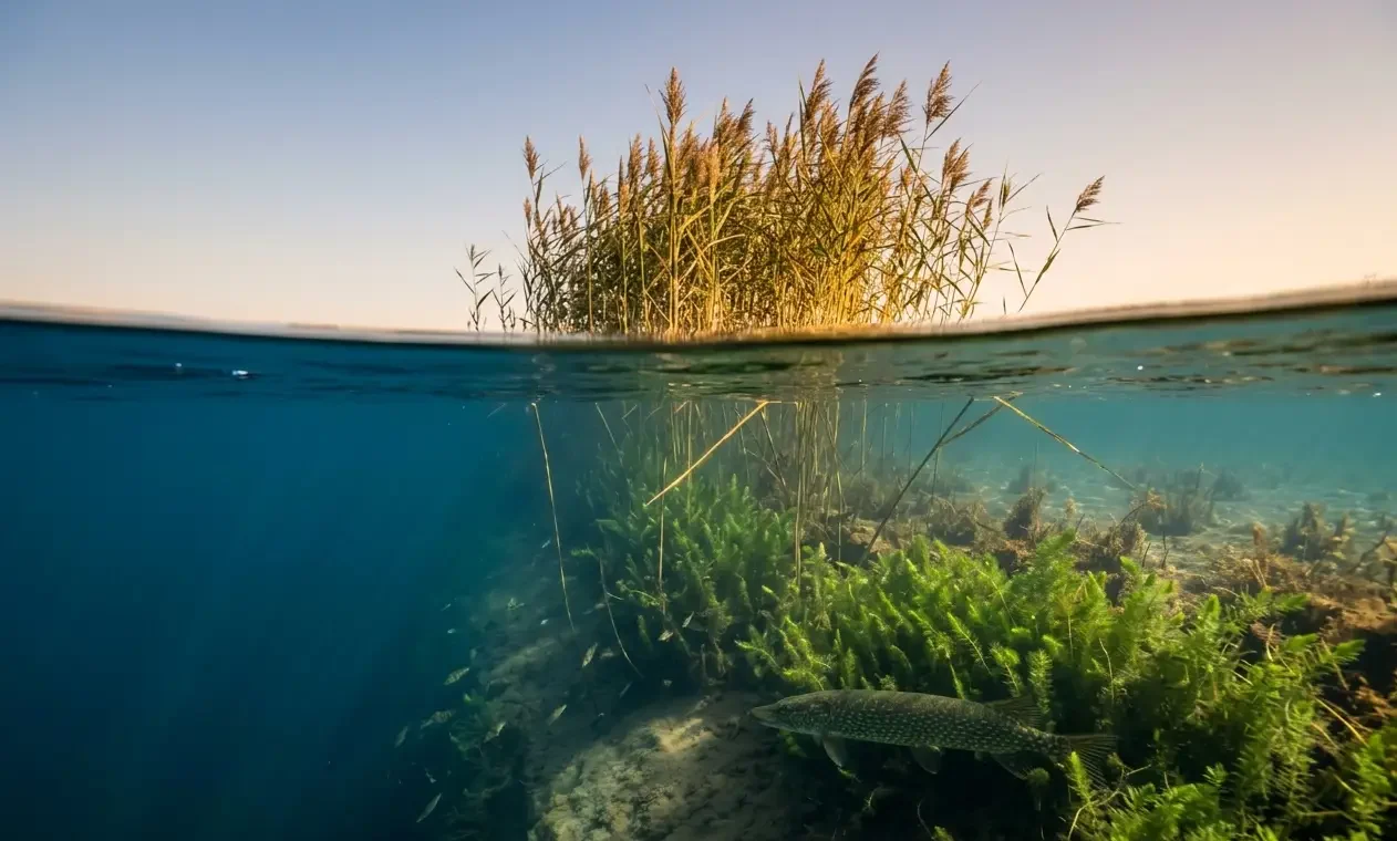 where pike go in summer holding along weed edge and breakline in deeper cooler water