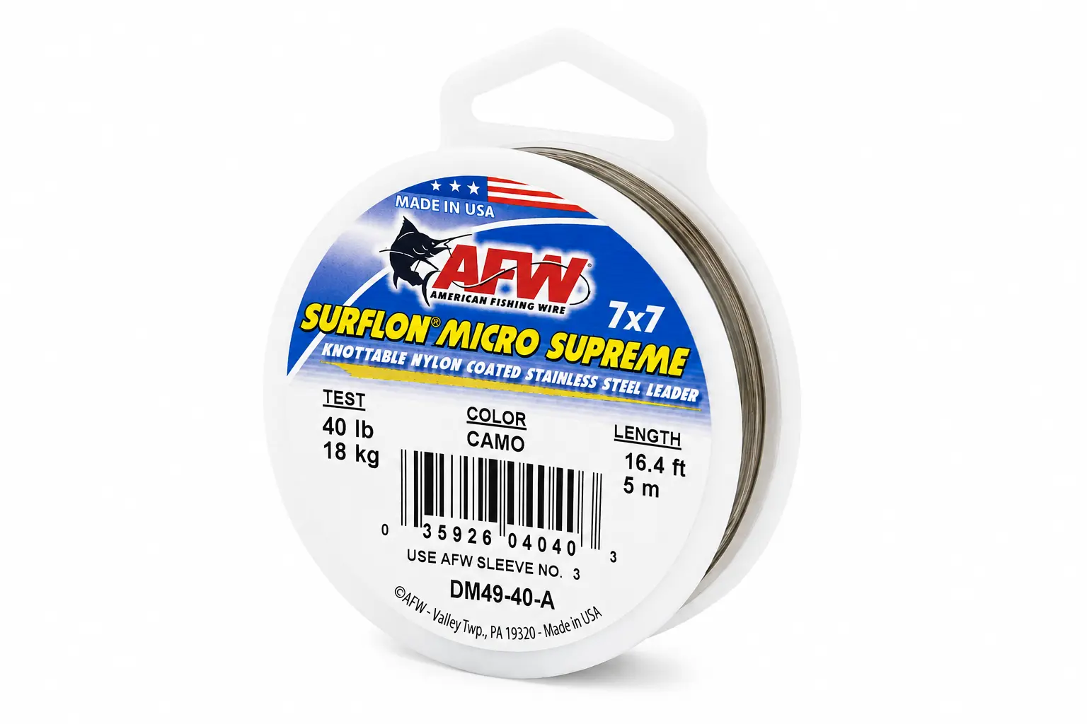 AFW Surflon Micro Supreme 7x7 coated wire pike leader