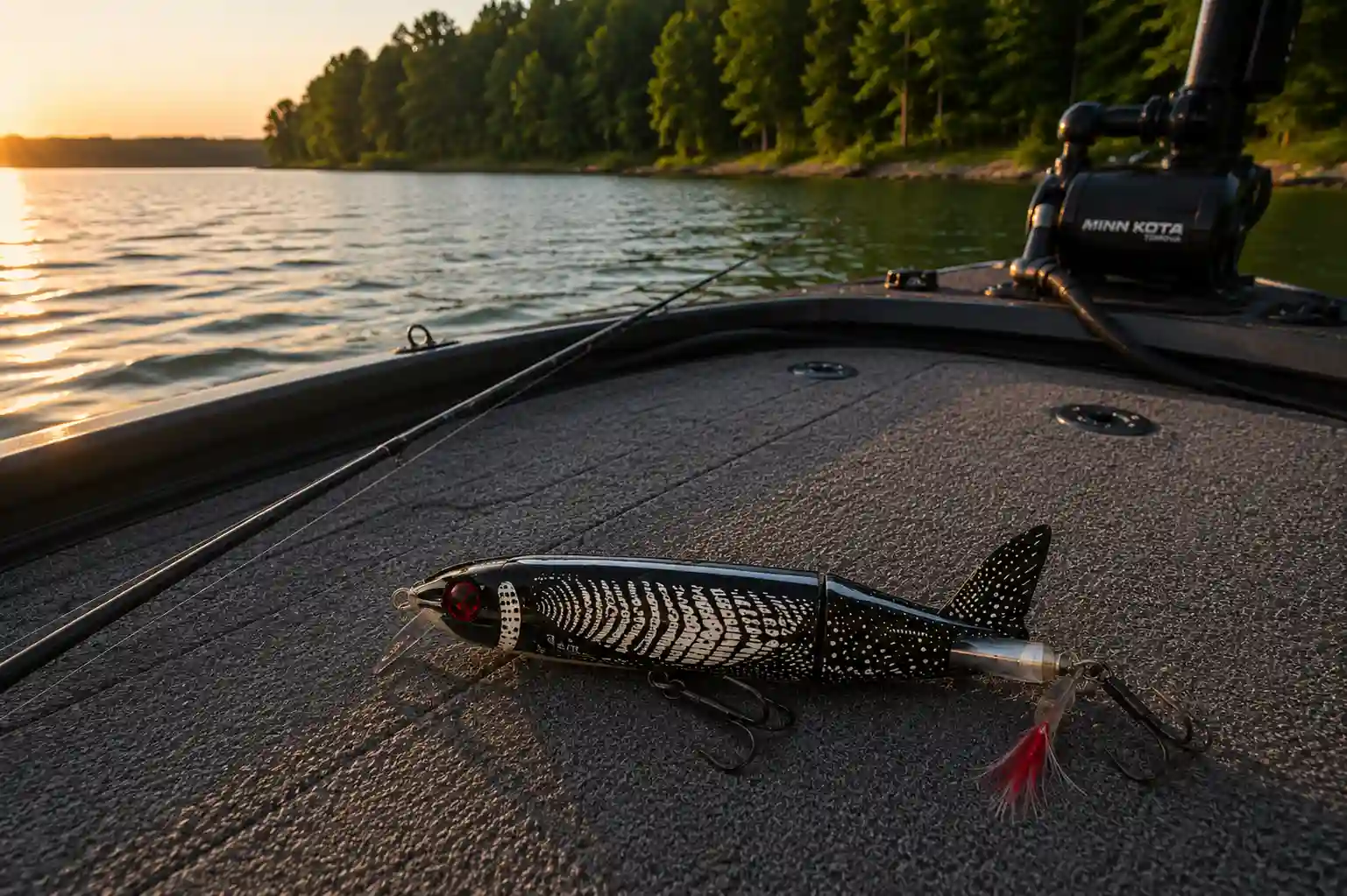 Whopper Plopper 130 topwater lure for summer pike fishing at first light