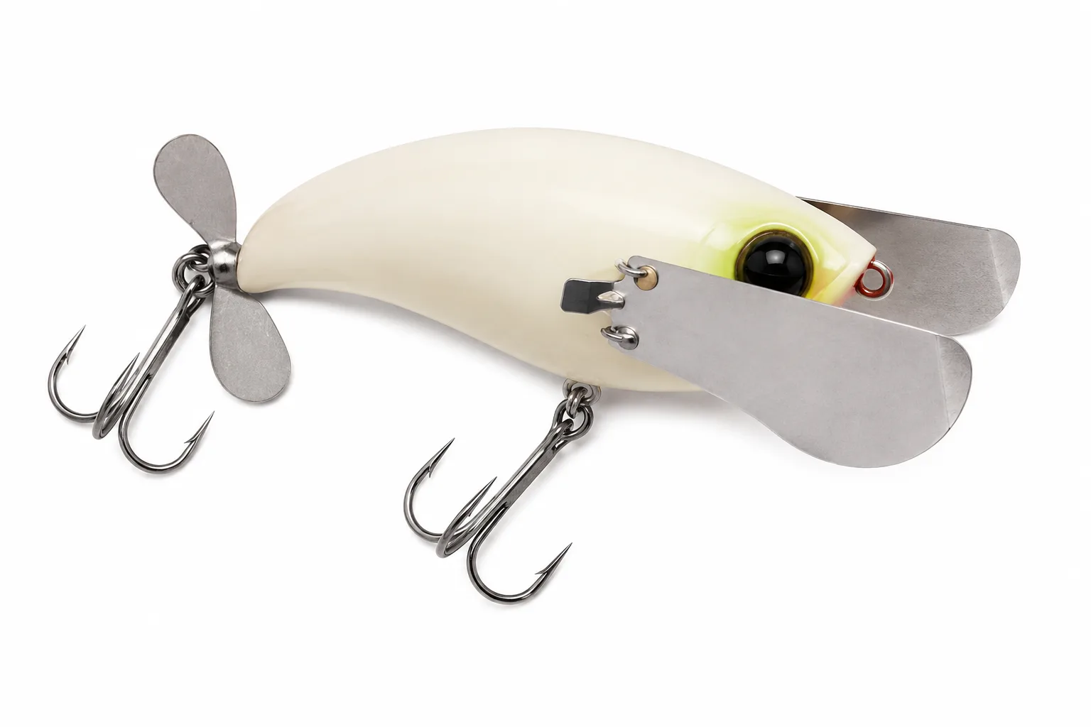 Jackall Pompadour topwater crawler pike lure bone white