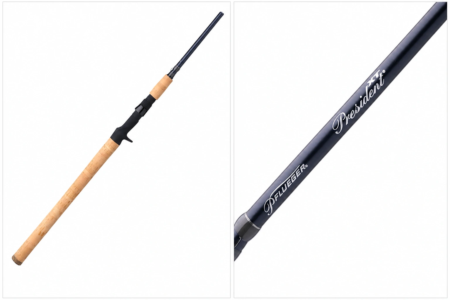 Pflueger President XT 9ft casting rod long distance pike fishing setup