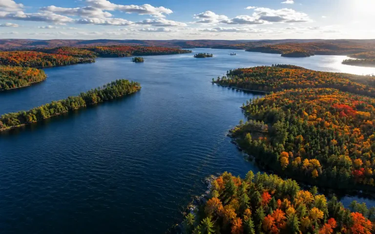 Best time for fall pike fishing on a large autumn lake during a prime midday feeding window