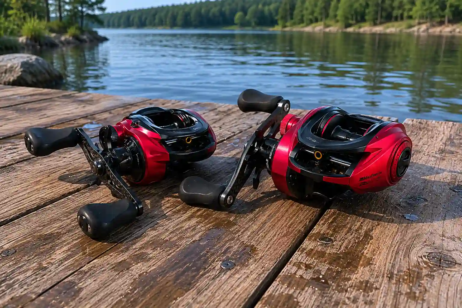 baitcasting reel size comparison compact vs larger low profile for pike fishing