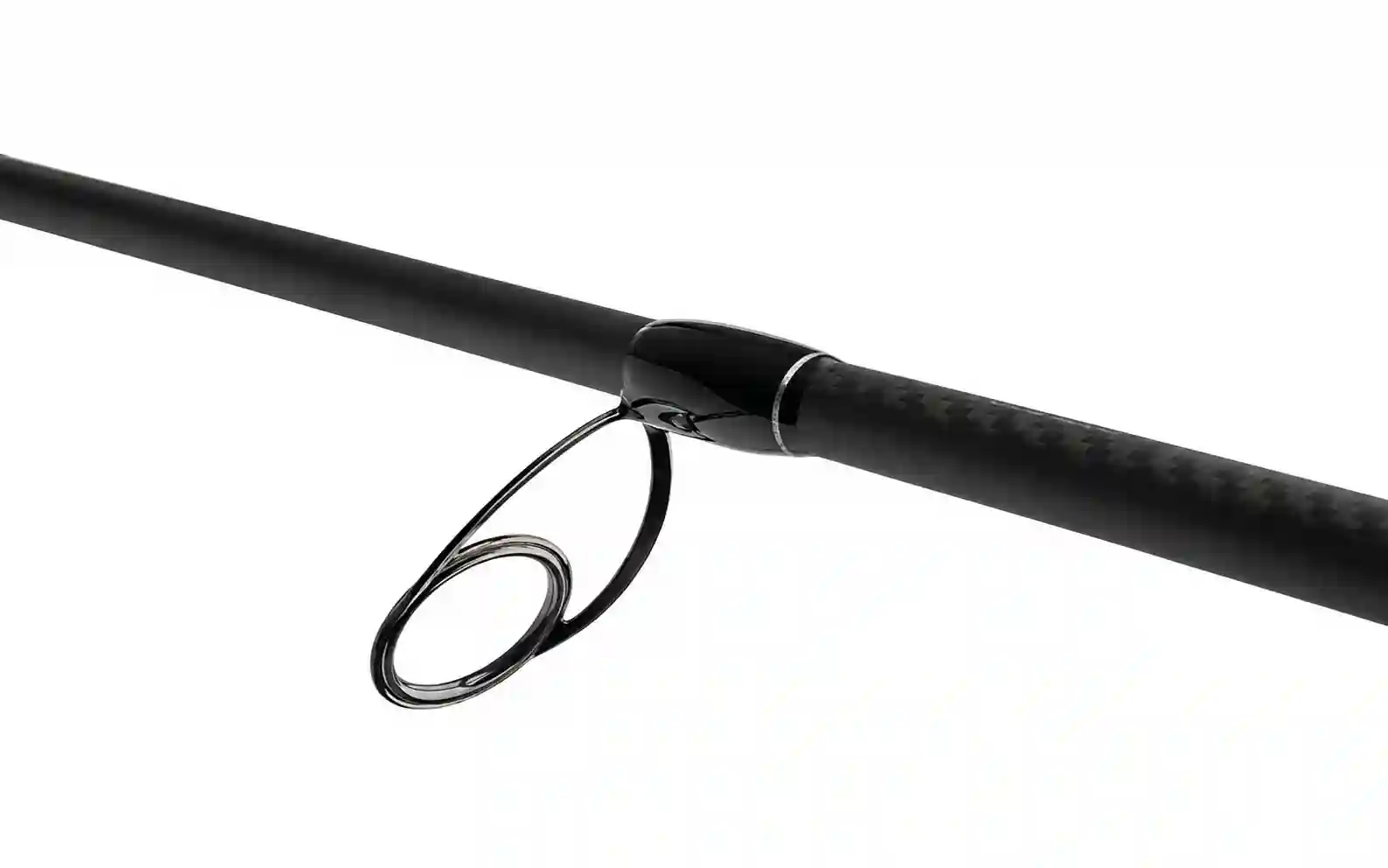 Close-up of Abu Garcia Beast rod guide and carbon blank