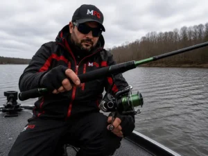 Best Pike Fishing Combos with spinning rod and reel on an MFG fishing boat