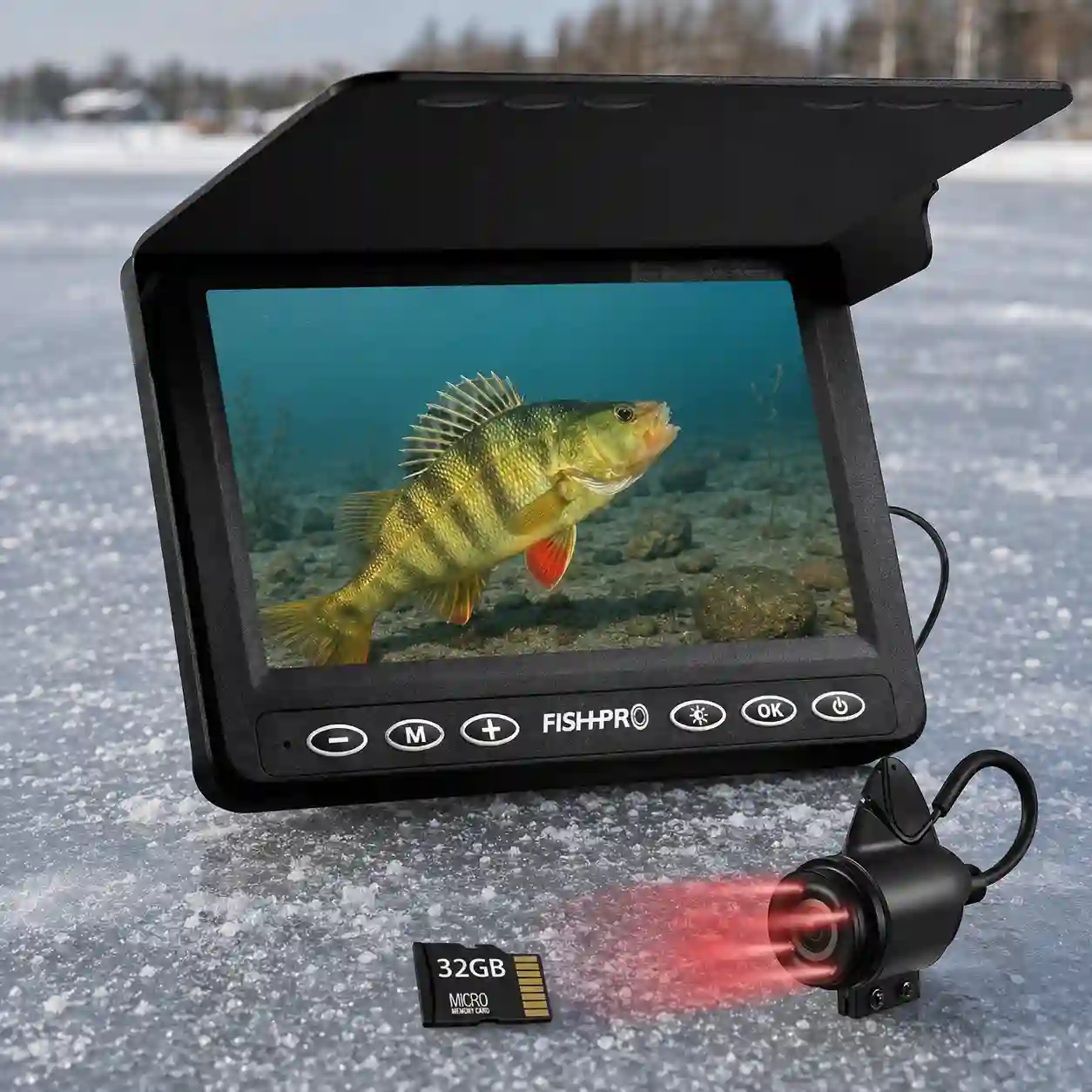 FishPRO The PRO compact underwater fishing camera with 4.3-inch screen and 66-foot magnetic-spool cable