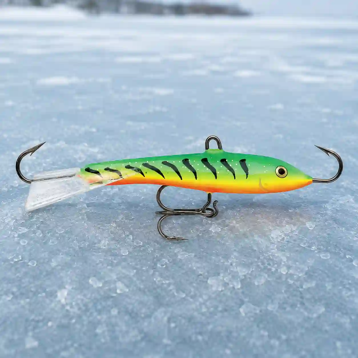 Rapala Jigging Rap W9 in Glow Tiger for ice fishing pike
